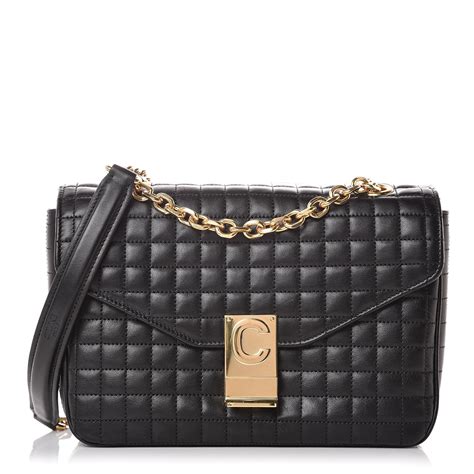 celine quilted|Medium C Charm Bag in quilted calfskin .